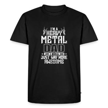 I'm a Heavy Metal Dad awesome Music Band - Men's Premium Organic T-Shirt - black - Front - Nico (187cm)