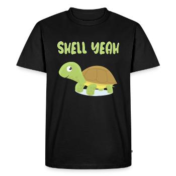 Shell yes turtle shirt - Men's Premium Organic T-Shirt - black - Front - Nico (187cm)
