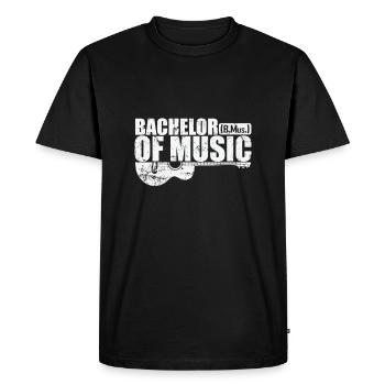Bachelor of Music Music and Performance - Men's Premium Organic T-Shirt - black - Front - Nico (187cm)