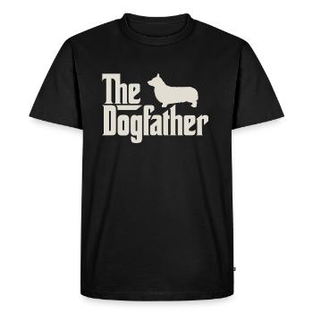 Le Dogfather - Pembroke Welsh Corgi - T-shirt Premium bio Homme - noir - Devant - Nico (187cm)