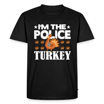 Je suis la police turque - T-shirt Premium bio Homme - noir - Devant - Nico (187cm)
