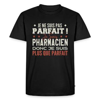 A Pharmacist, the Dream Profession in the Spotlight - Men's Premium Organic T-Shirt - black - Front - Nico (187cm)
