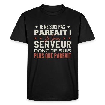 A Waiter, the Dream Job in the Spotlight - Men's Premium Organic T-Shirt - black - Front - Nico (187cm)
