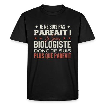 A Biologist, the Dream Job in the Spotlight - Men's Premium Organic T-Shirt - black - Front - Nico (187cm)