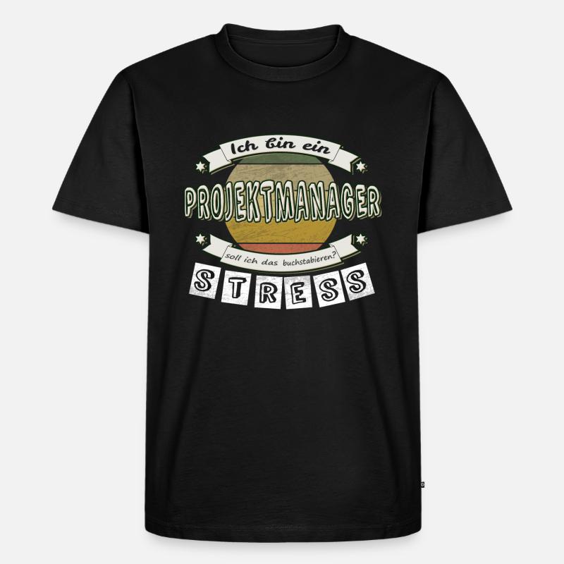 Projektmanager - Männer Premium Bio T-Shirt - Schwarz