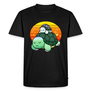 You don't wake sleeping turtles - Men's Premium Organic T-Shirt - black - Front - Nico (187cm)