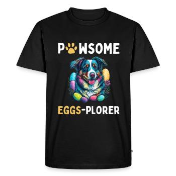 Costume de Plorer d’oeufs de Pâques de berger australien - T-shirt Premium bio Homme - noir - Devant - Nico (187cm)