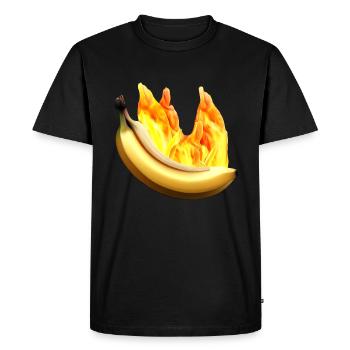 Banane brûlante - T-shirt Premium bio Homme - noir - Devant - Nico (187cm)