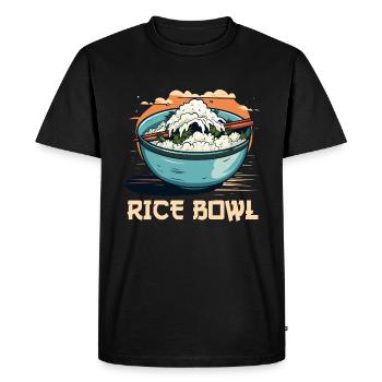 Asian Rice Bowl Asia Food Food Lover Ramen - Men's Premium Organic T-Shirt - black - Front - Nico (187cm)