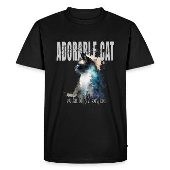 Adorable Cat - Whiskers in Art - Men's Premium Organic T-Shirt - black - Front - Nico (187cm)