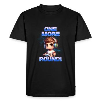 Noch eine Runde - Männer Premium Bio T-Shirt - Schwarz - Vorne - Nico (187cm)
