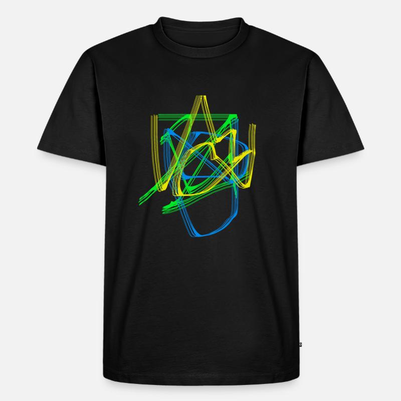 Graffiti - Männer Premium Bio T-Shirt - Schwarz