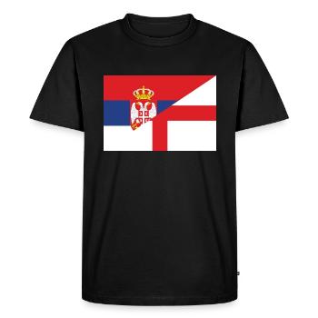 Drapeau de la Serbie Angleterre - T-shirt Premium bio Homme - noir - Devant - Nico (187cm)