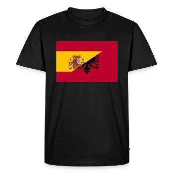 Drapeau de l’Espagne Albanie - T-shirt Premium bio Homme - noir - Devant - Nico (187cm)