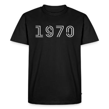 années 1970 Vintage né Vintage anniversaire des années 1970 - T-shirt Premium bio Homme - noir - Devant - Nico (187cm)