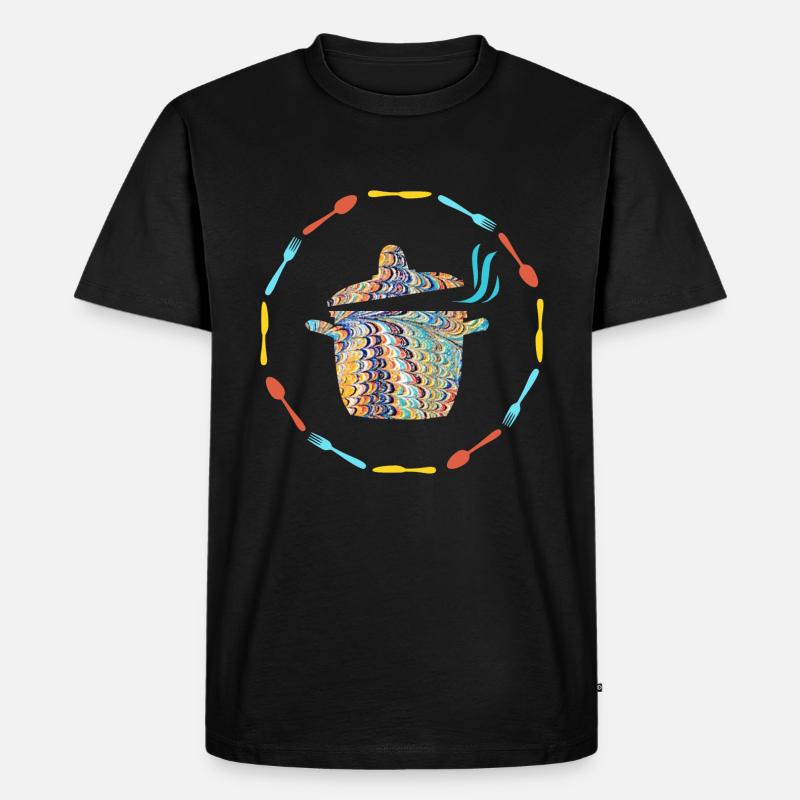 topf e 120 - Männer Premium Bio T-Shirt - Schwarz