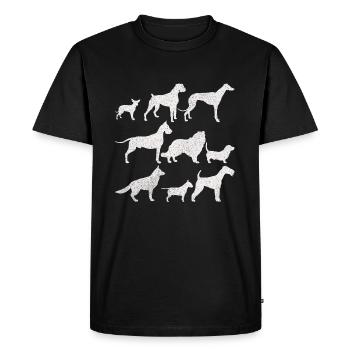 CHIENS CHIENS CADEAUX - T-shirt Premium bio Homme - noir - Devant - Nico (187cm)