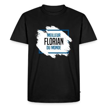 Florian - T-shirt Premium bio Homme - noir - Devant - Nico (187cm)
