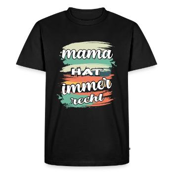 mama hat immer recht - T-shirt Premium bio Homme - noir - Devant - Nico (187cm)