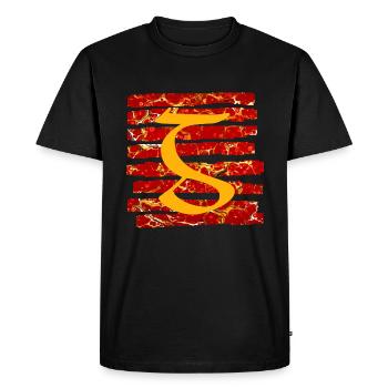 Bandes E 232 g - T-shirt Premium bio Homme - noir - Devant - Nico (187cm)