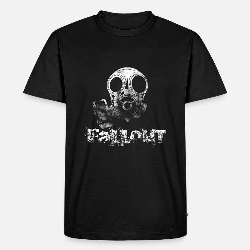 Fallout Gasmasken Shirt - Männer Premium Bio T-Shirt - Schwarz