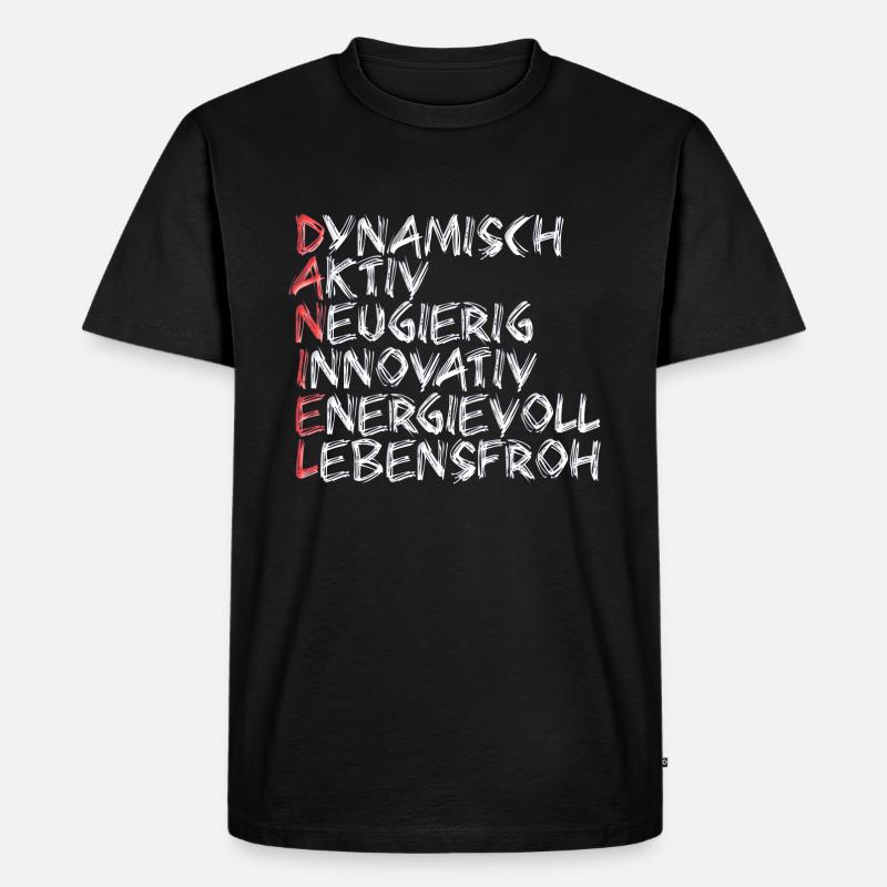 Daniel - Männer Premium Bio T-Shirt - Schwarz