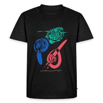 Abstract design The cracked bottles - Men's Premium Organic T-Shirt - black - Front - Nico (187cm)