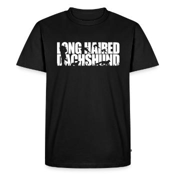 LONG HAIRED Dachshund Hunting Dog Wilsigns Hunting Dogs - Men's Premium Organic T-Shirt - black - Front - Nico (187cm)