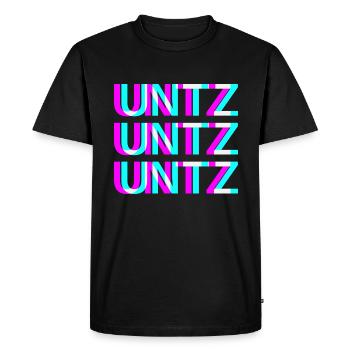 Untz Untz Techno Rave Club Electro Music Raver - Men's Premium Organic T-Shirt - black - Front - Nico (187cm)
