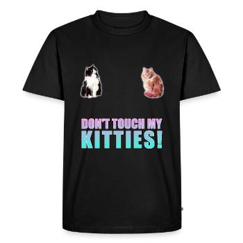 Do not Touch My Kitties Tee Shirt for Cats Fans - Men's Premium Organic T-Shirt - black - Front - Nico (187cm)