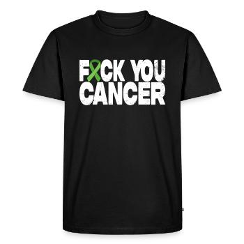 Fuck You Cancer - Ruban vert - T-shirt Premium bio Homme - noir - Devant - Nico (187cm)