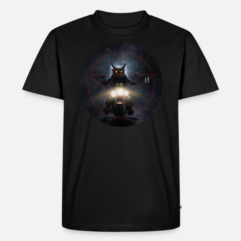 Hell Cat - Männer Premium Bio T-Shirt - Schwarz