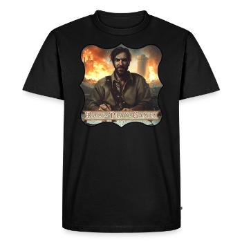RPG - Gamer Pen and Paper - Männer Premium Bio T-Shirt - Schwarz - Vorne - Nico (187cm)