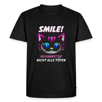 Lächle du Kannst Sie Nicht alle töten Design - T-shirt Premium bio Homme - noir - Devant - Nico (187cm)