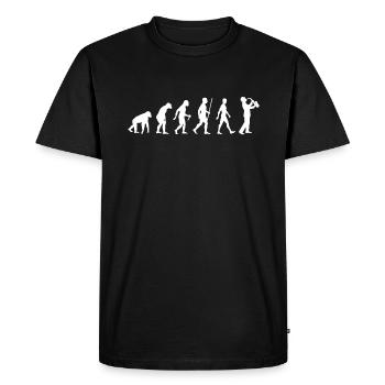 Évolution du saxophone - T-shirt Premium bio Homme - noir - Devant - Nico (187cm)