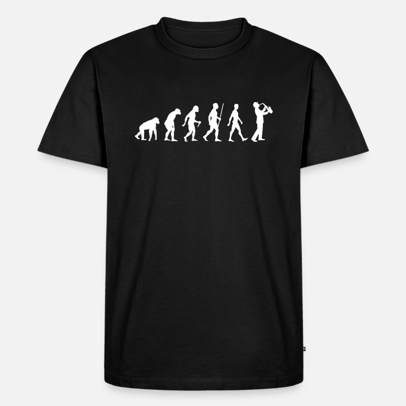 Saxophone evolution - Men's Premium Organic T-Shirt - black