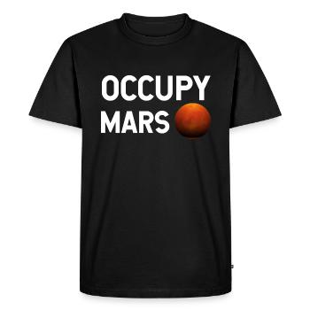 Occupy Mars Planète - T-shirt Premium bio Homme - noir - Devant - Nico (187cm)
