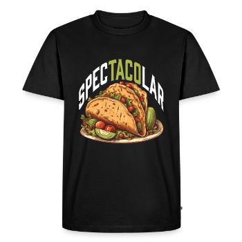 Spectacolar Funny Tacos - Men's Premium Organic T-Shirt - black - Front - Nico (187cm)