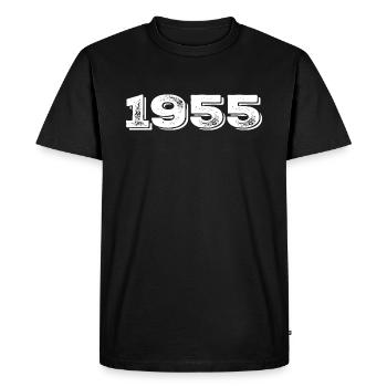 Cadeau d’anniversaire 1955 - 1955 - T-shirt Premium bio Homme - noir - Devant - Nico (187cm)