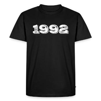 Birthday present 1992 - 1992 - Men's Premium Organic T-Shirt - black - Front - Nico (187cm)
