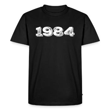 Cadeau d’anniversaire 1984 - 1984 - T-shirt Premium bio Homme - noir - Devant - Nico (187cm)