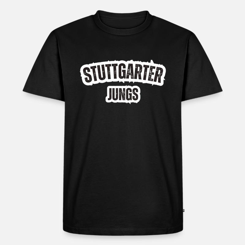 Stuttgarter Jungs - Männer Premium Bio T-Shirt - Schwarz