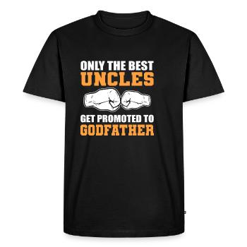 To Godfather promoted Cool uncle poison - Men's Premium Organic T-Shirt - black - Front - Nico (187cm)