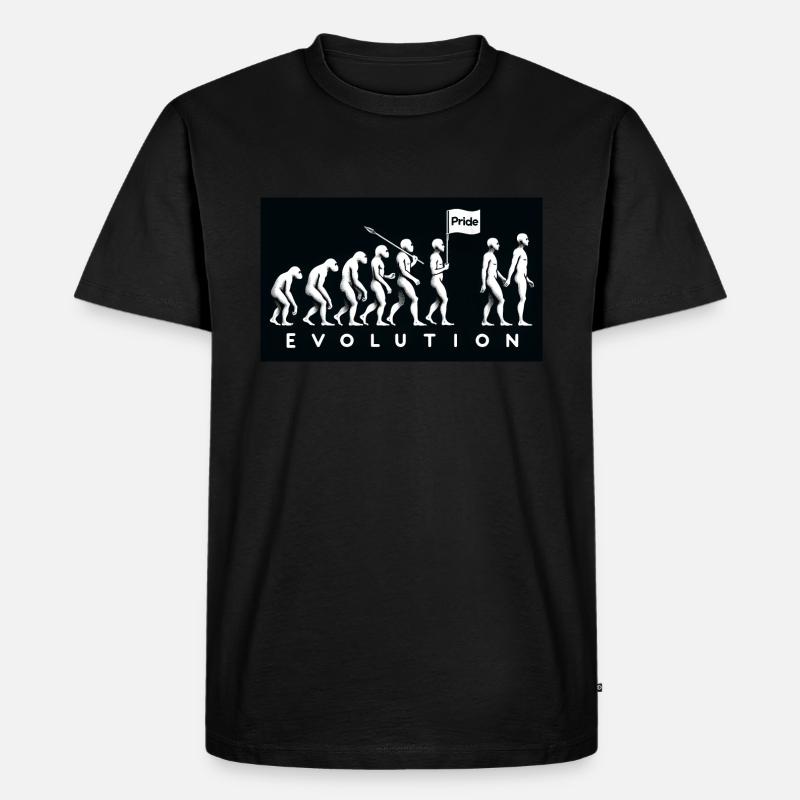 Pride Evolution – Marsch der Vielfalt - Männer Premium Bio T-Shirt - Schwarz