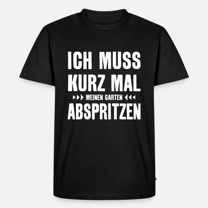 LUSTIG GARTEN SPRUCH GÄRTNER - Männer Premium Bio T-Shirt - Schwarz