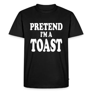 Pretend i'm a Toast - Men's Premium Organic T-Shirt - black - Front - Nico (187cm)