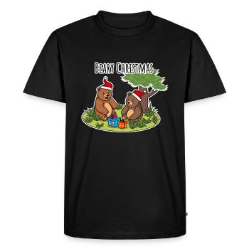 Bears Christmas - Beary Christmas Gifts Time - Men's Premium Organic T-Shirt - black - Front - Nico (187cm)