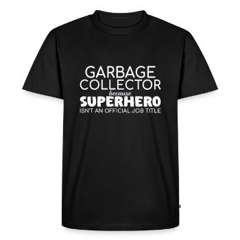 Ramasse-miettes Super-héros - T-shirt Premium bio Homme - noir - Devant - Nico (187cm)
