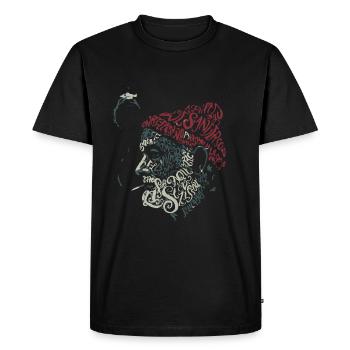 Rauchendes Santa - Männer Premium Bio T-Shirt - Schwarz - Vorne - Nico (187cm)