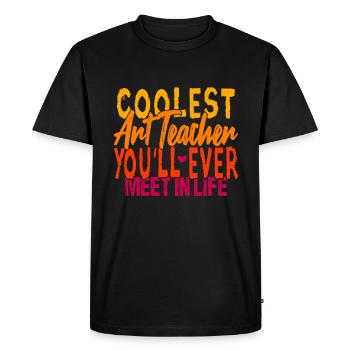 Le professeur d’art le plus cool - T-shirt Premium bio Homme - noir - Devant - Nico (187cm)
